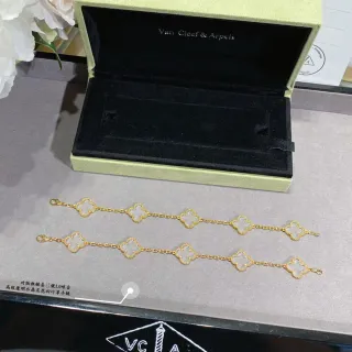 Van Cleef & Arpels Alhambra خمسة عناصر ذهب وكريستال سوار