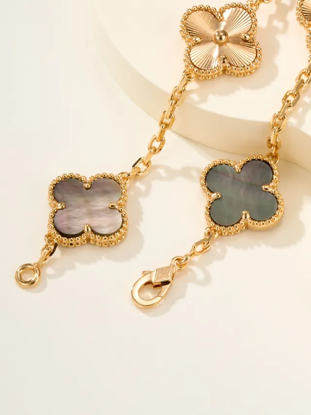 Van Cleef & Arpels Alhambra Cinco Motivo Ouro e Madrepérola Pulseira 2