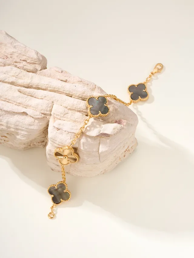Van Cleef & Arpels Alhambra Cinco Motivo Ouro e Madrepérola Pulseira 8