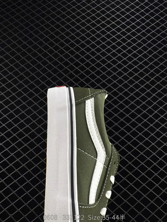 Vans Old Skool toile vert olive chaussures de skateboarding 4