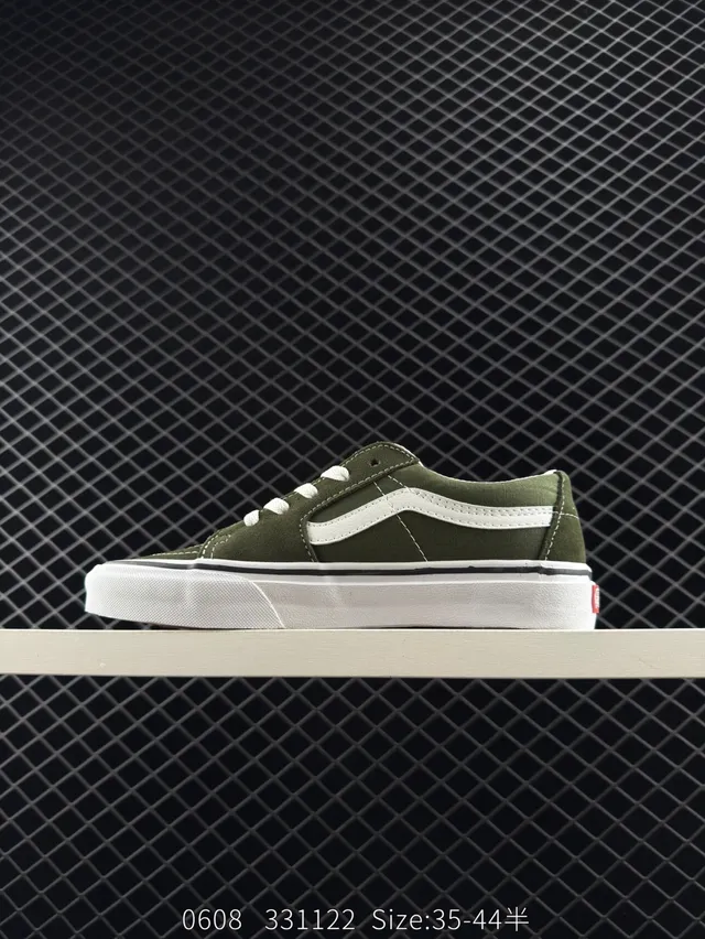Vans Old Skool toile vert olive chaussures de skateboarding 5