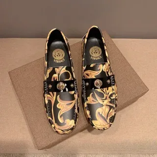 Mocasines Versace con estampado barroco y medallón Medusa