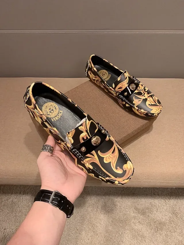 Moccasins Versace avec impression baroque et médaillon Médusa 3