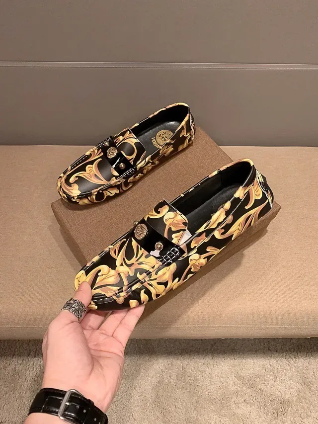 Moccasins Versace avec impression baroque et médaillon Médusa 6