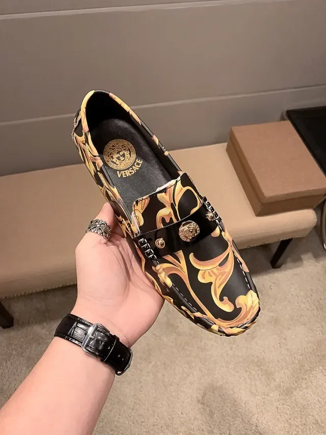 Moccasins Versace avec impression baroque et médaillon Médusa 9