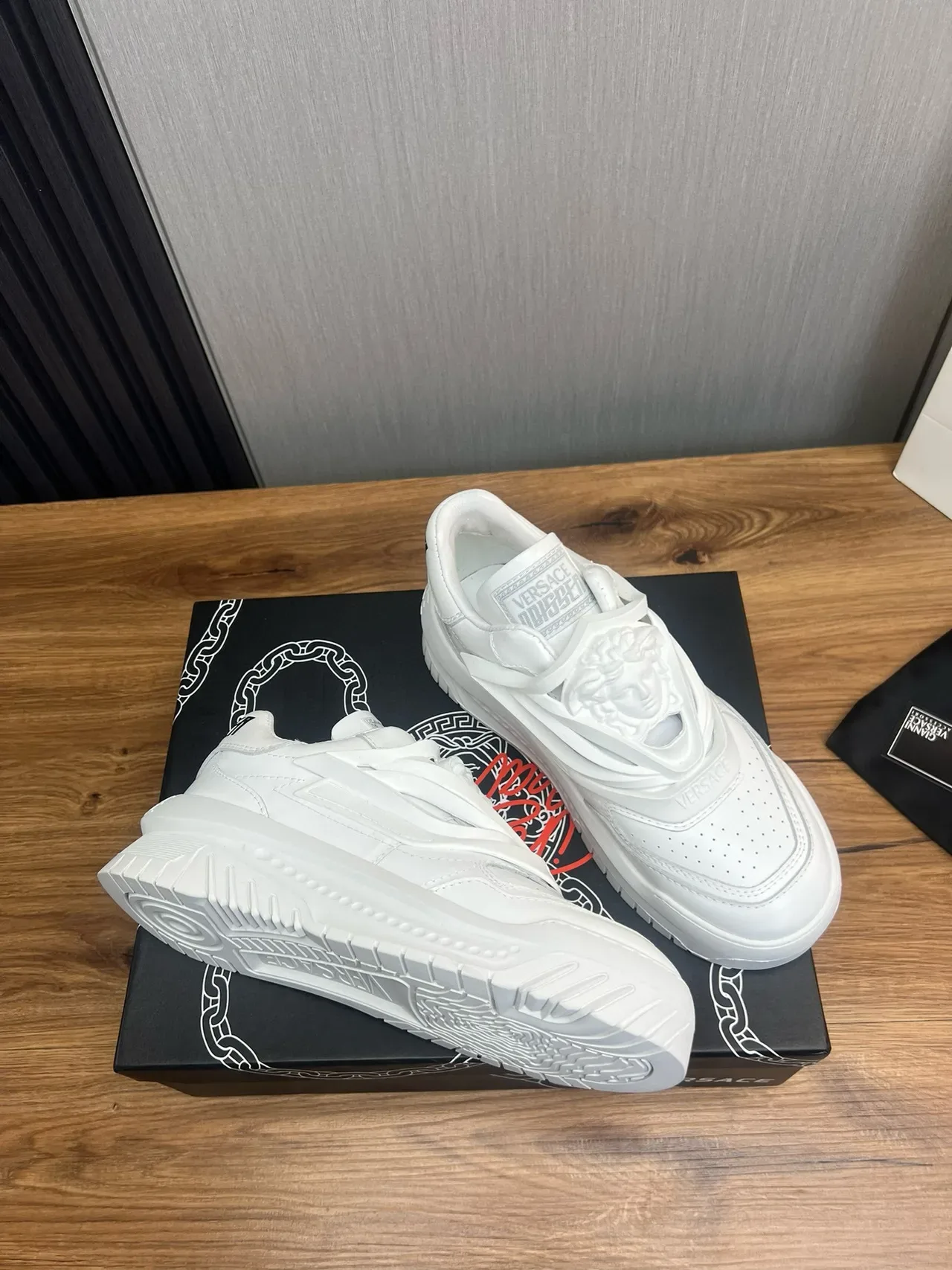 Versace Chain Reaction All-White Lifestyle Sneakers 3