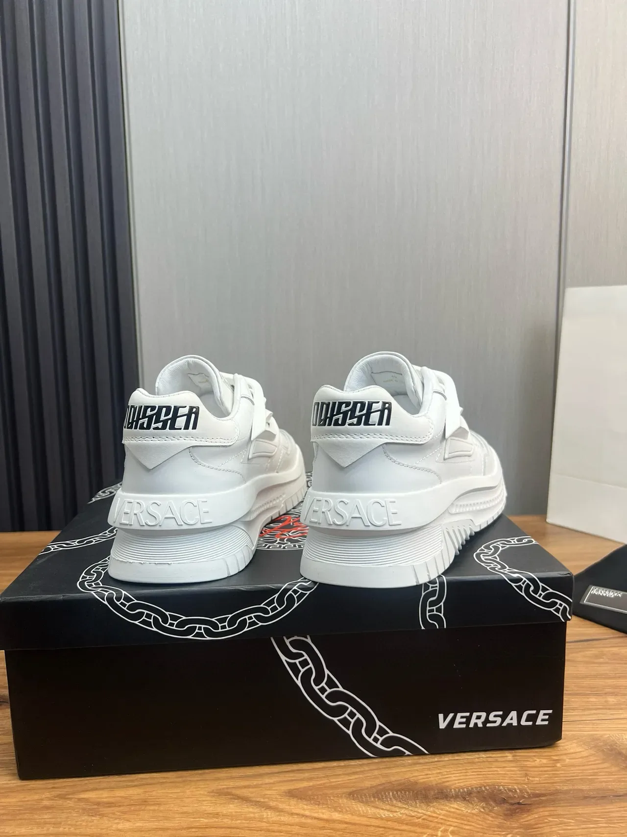 Versace Chain Reaction All-White Lifestyle Sneakers 4