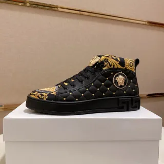 Versace Chain Reaction 黑金 巴洛克印花 生活方式运动鞋