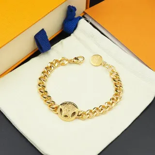 Versace Chain Reaction Medusa Pulsera Cadena Curb Dorada