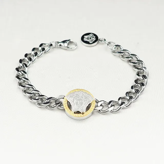 Versace Chain Reaction Medusa Bracelet Chaîne Curb Doré 2