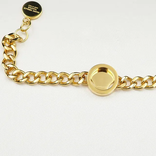 Versace Chain Reaction Medusa Bracelet Chaîne Curb Doré 3