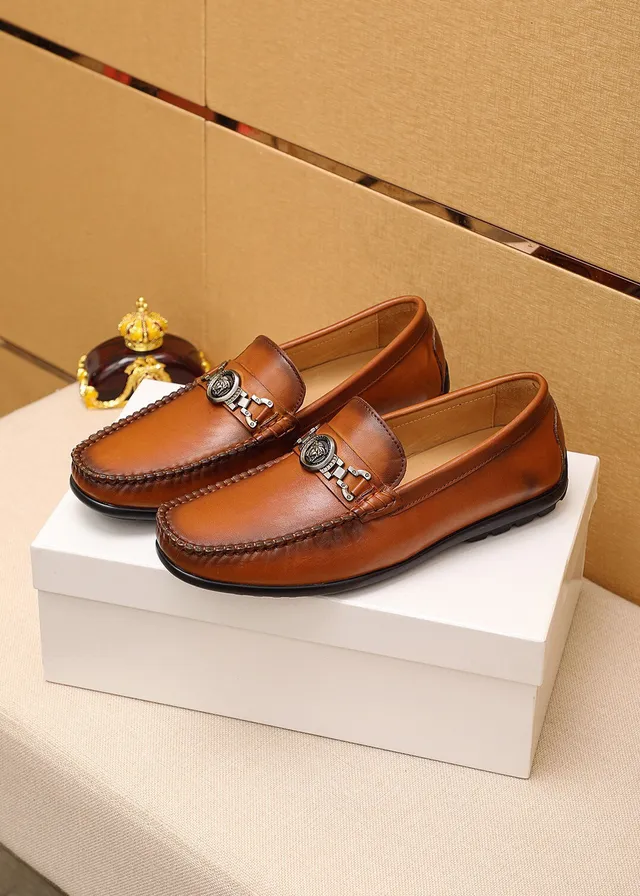 Versace Chain Reaction Medusa Head mocassins de couro 7