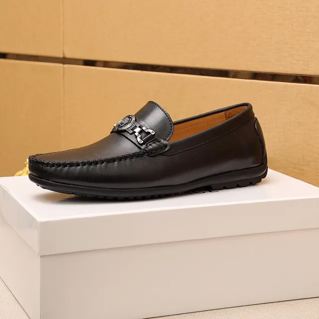Versace Chain Reaction Medusa Head mocassins de couro 13