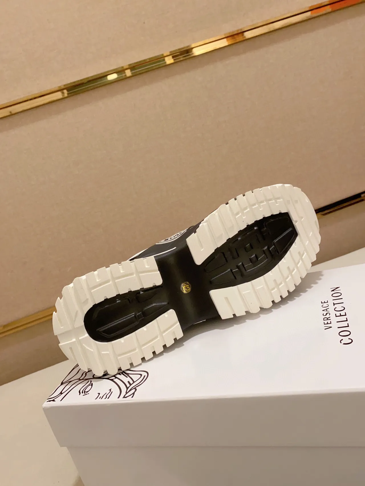 Versace Chain Reaction Olive Black White Chunky Sneakers 2