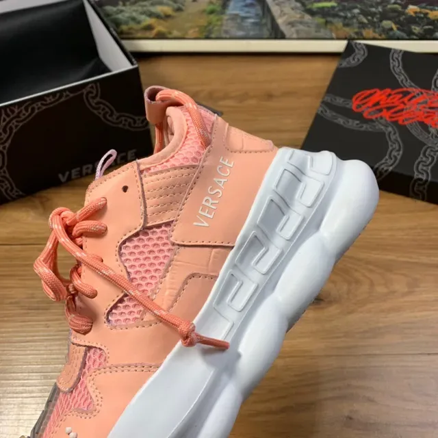 Versace Chain Reaction Peach Pink Lifestyle Sneakers 4