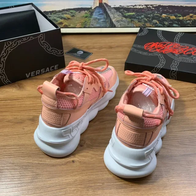 Versace Chain Reaction Peach Pink Lifestyle Sneakers 6