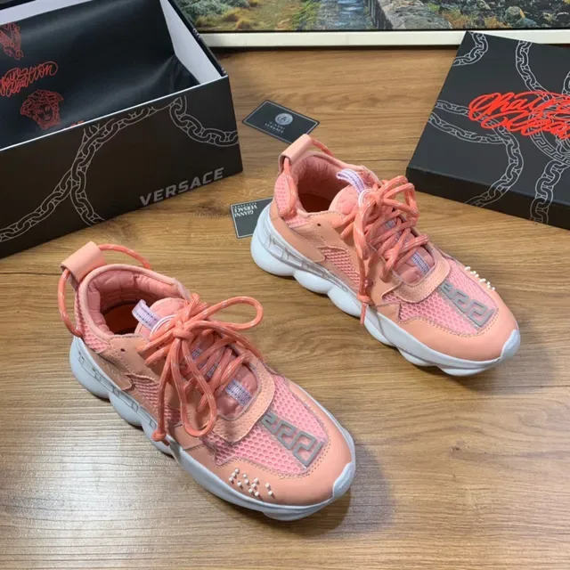 Versace Chain Reaction Peach Pink Lifestyle Sneakers 7