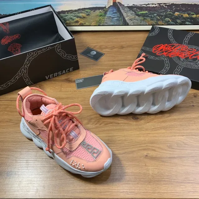 Versace Chain Reaction Peach Pink Lifestyle Sneakers 8