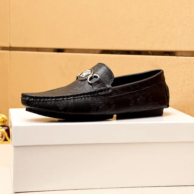 Versace Greca Medusa Horsebit Loafer لوافر جلد أسود 6