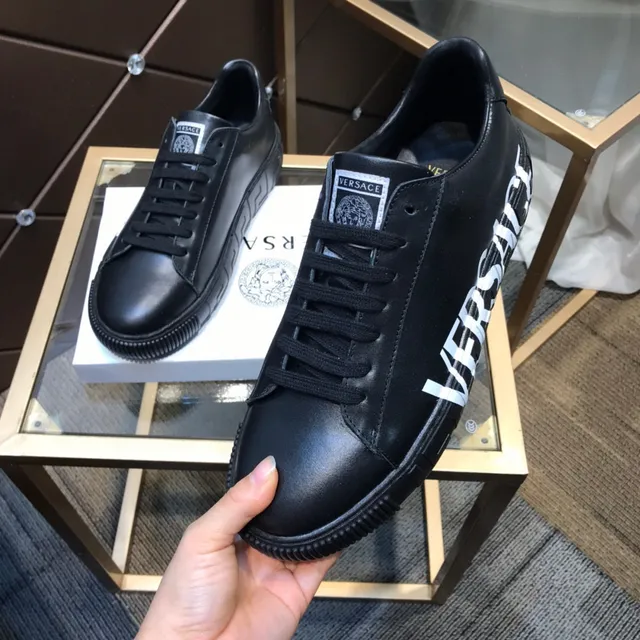 Versace Greca Odissea Black Leather Lifestyle Sneakers 3