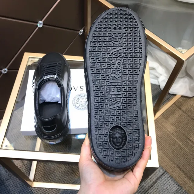 Versace Greca Odissea Black Leather Lifestyle Sneakers 4