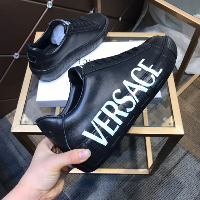 Versace Greca Odissea Black Leather Lifestyle Sneakers 5