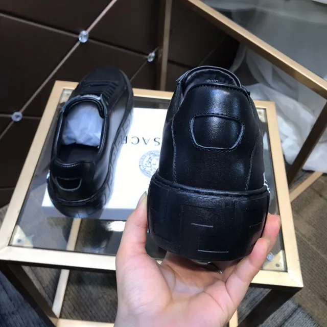 Versace Greca Odissea Black Leather Lifestyle Sneakers 6