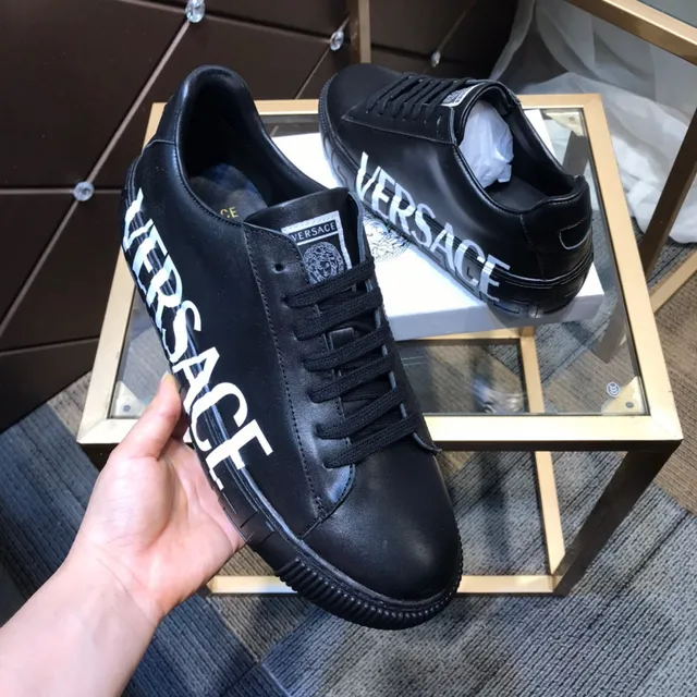 Versace Greca Odissea Black Leather Lifestyle Sneakers 7