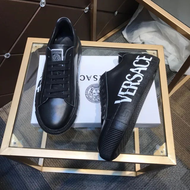 Versace Greca Odissea Black Leather Lifestyle Sneakers 8