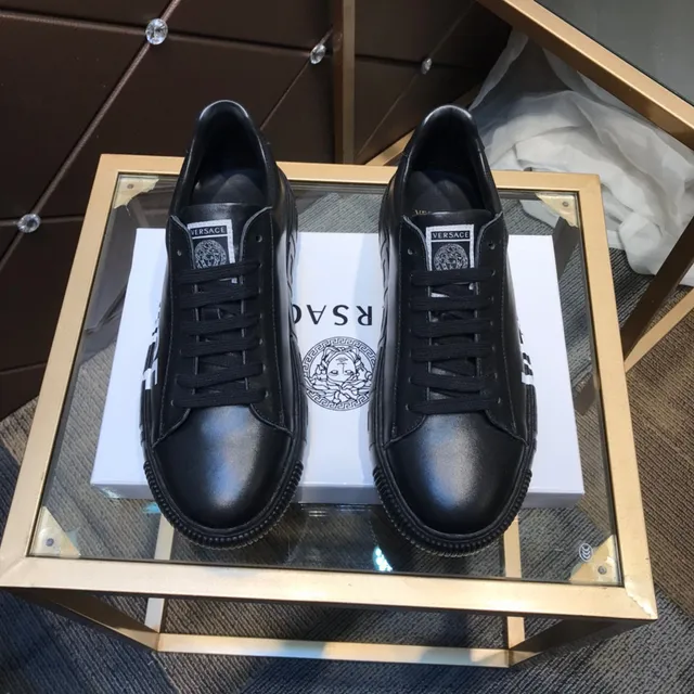 Versace Greca Odissea Black Leather Lifestyle Sneakers 9