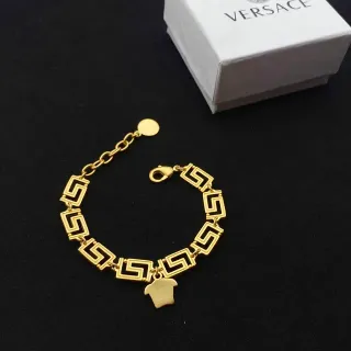 Versace Greca Odissea Pulsera de esmalte negro tono dorado