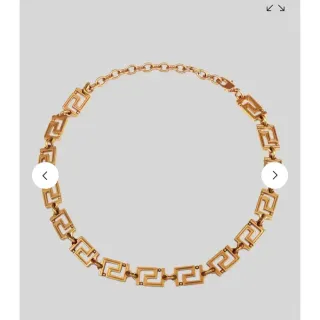 Versace Greca Odissea Collar Cadena Tono Dorado Patrón Griego