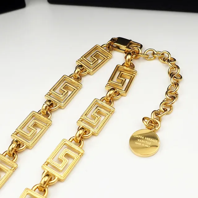 Versace Greca Odissea Collier Chaîne Or Motif Grec 2