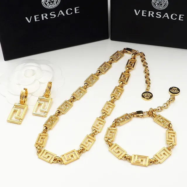 Versace Greca Odissea Collier Chaîne Or Motif Grec 3