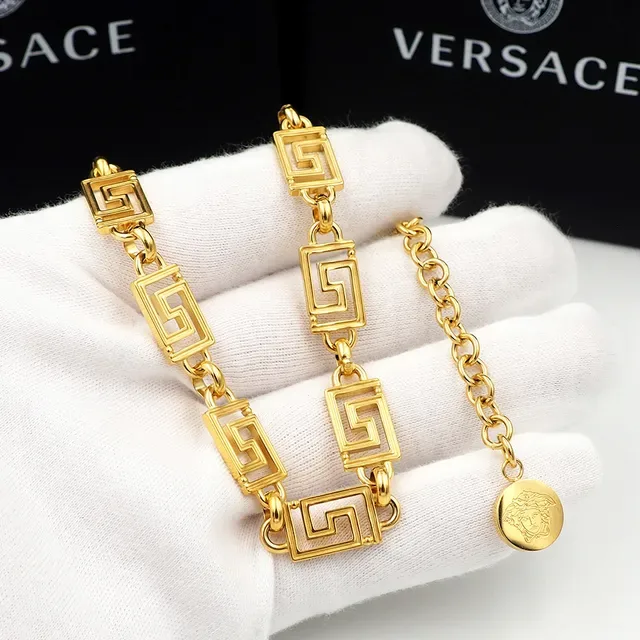 Versace Greca Odissea Collier Chaîne Or Motif Grec 4