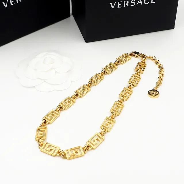 Versace Greca Odissea Collier Chaîne Or Motif Grec 5