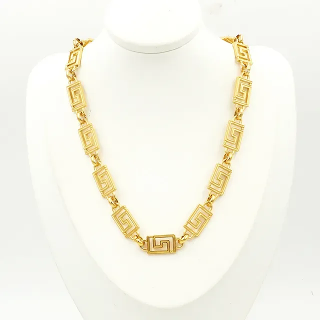 Versace Greca Odissea Collier Chaîne Or Motif Grec 6