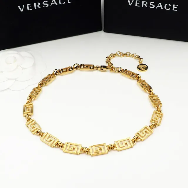 Versace Greca Odissea Collier Chaîne Or Motif Grec 7