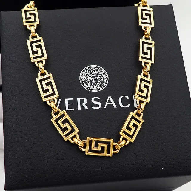 Versace Greca Odissea Collier Chaîne Or Motif Grec 8