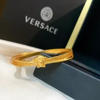 Versace 格雷卡 奥德赛 墨杜莎头 金色调手镯