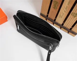 Versace La Medusa Black Pebbled Leather Wristlet 2