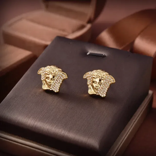 Versace Medusa Boucles d'oreilles Cristal-Pavé doré 6