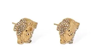 Versace Medusa Boucles d'oreilles Cristal-Pavé doré 8