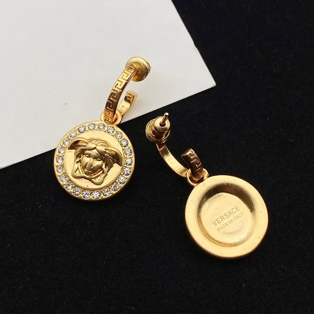 Versace Medusa Icon Boucles d'oreilles pendantes en cristal doré 4
