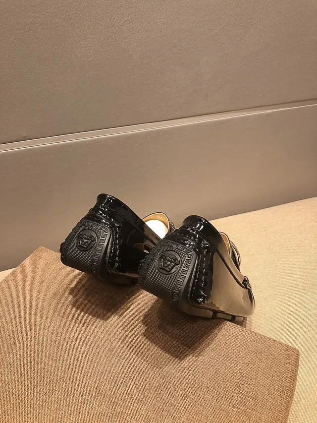 Versace Medusa Medallion Glossy Black Loafers 3