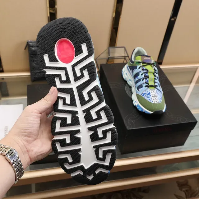 Versace Multicolor Greca Key Motif Sculpted Chunky Sole Lifestyle Sneakers 2