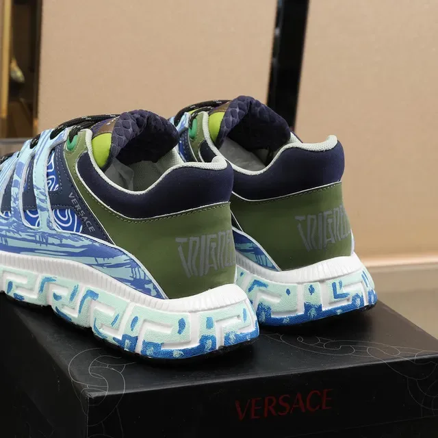 Versace Multicolor Greca Key Motif Sculpted Chunky Sole Lifestyle Sneakers 3