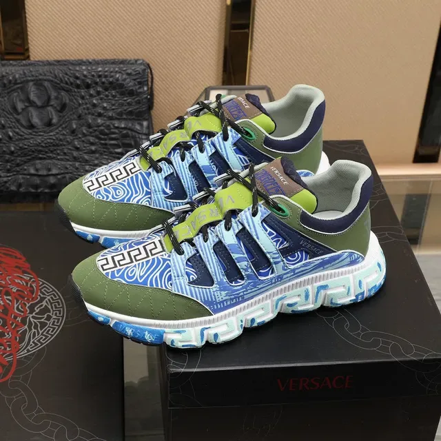 Versace Multicolor Greca Key Motif Sculpted Chunky Sole Lifestyle Sneakers 6