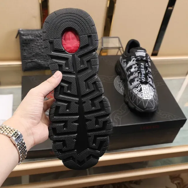 Versace Multicolor Greca Key Motif Sculpted Chunky Sole Lifestyle Sneakers 10