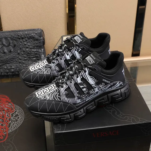Versace Multicolor Greca Key Motif Sculpted Chunky Sole Lifestyle Sneakers 14
